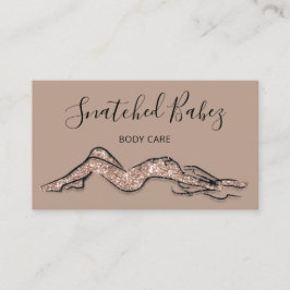 Kroppsvårdsskulptering QRCODE Ro Glitter Brown Visitkort