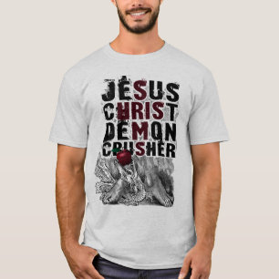 Kross för Jesus Kristusdemon T-shirt
