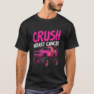 Krossa Bröstcancer Medvetenhet Monster Truck Småba T Shirt
