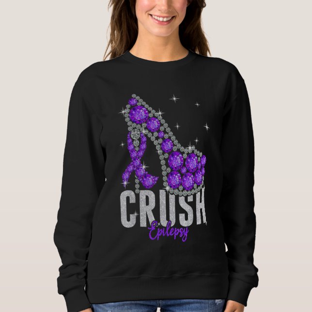 Krossa Epilepsi Gnistrande Bandstöd T Shirt (Framsida)