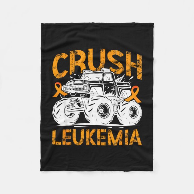 Krossa leukemi medvetenhets månad leukemi krigare  fleecefilt (Framsidan)