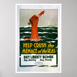 Krossa Menace of the Seas - Köp Liberty Bonds Poster