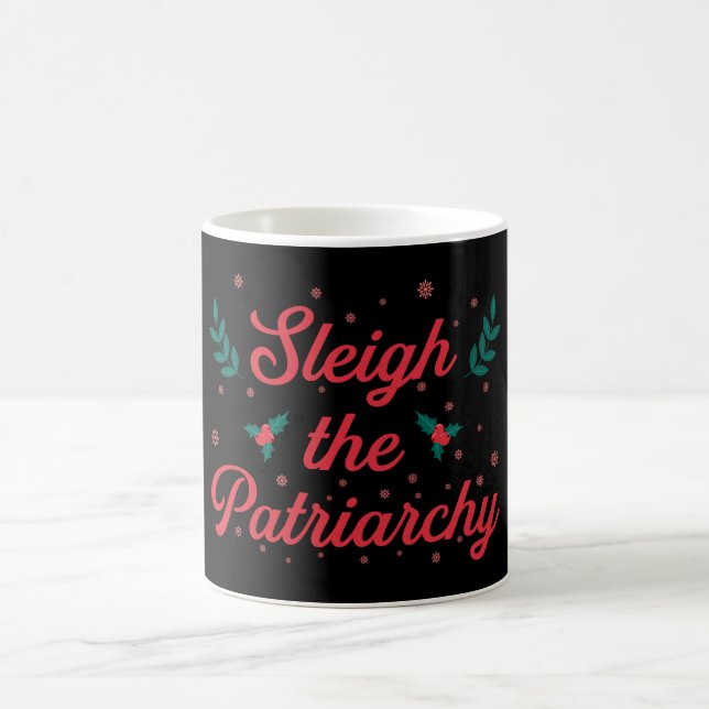 Krossa Patriarkatet Feministisk Jul Kaffemugg (Center)