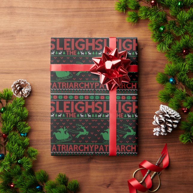 Krossa Patriarkatet Feministisk Jul Presentpapper (Julgåva)