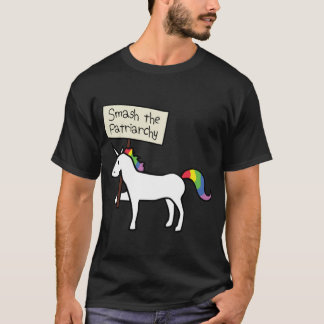 Krossa Patriarkatet Vitt Enhörning Relaed Fit pojk T Shirt