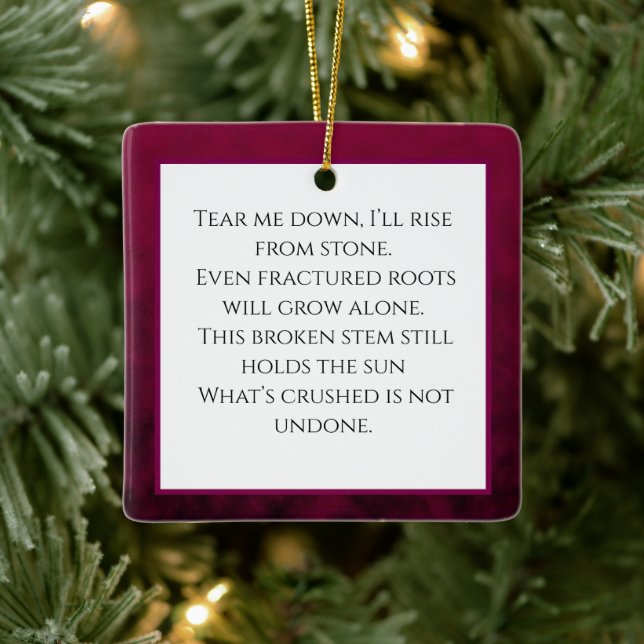 Krossad Blomma Julgransprydnad Keramik (Träd)