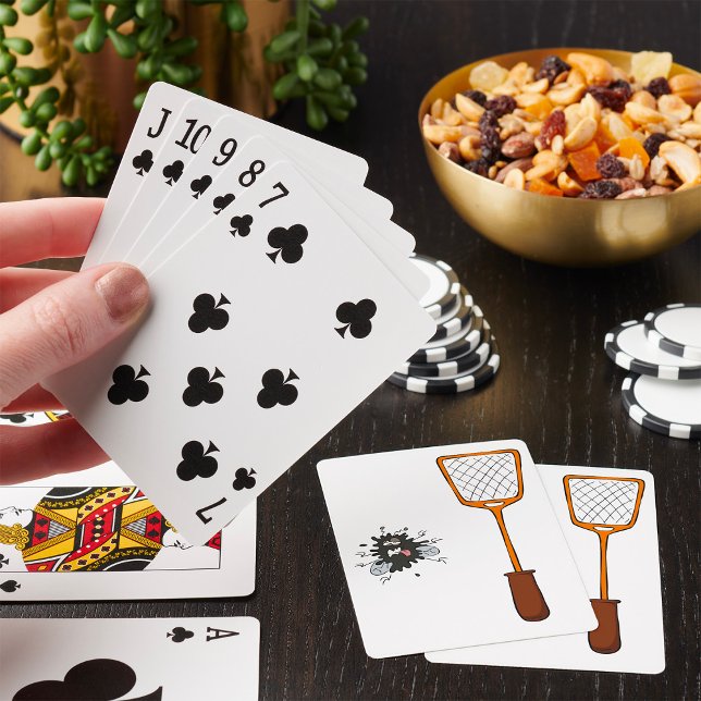 Krossad fluga och flugsmackare Död insekts humor Casinokort (Skapare uppladdad)