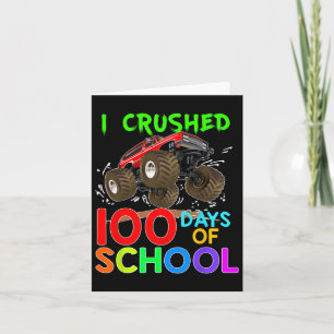 Krossade 100 dagar med skolmonster Lastbil Kids Bo Kort