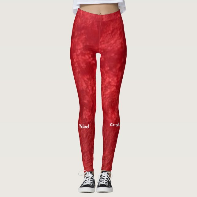 Krossande sammetLeggins Leggings (Framsida)