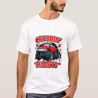 Krossar hjärtan Söt lastbil design T Shirt