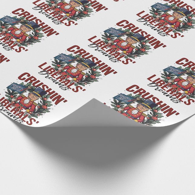 Krossar liberalers drömmar Trump nötknäppare jul Presentpapper (Hörn)