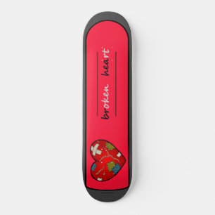 krossat skateboard-hjärta mini skateboard bräda 18,5 cm