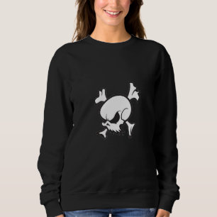 Krossben Skull och Beard Classic T Shirt