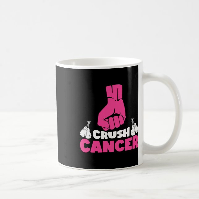 Krosscancer Boxing Rosa Ribbon Breast Cancer Awar Kaffemugg (Höger)