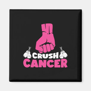 Krosscancer Boxing Rosa Ribbon Breast Cancer Awar Magnet