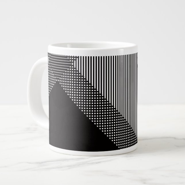 Krosschatch Op Art Jumbo Mugg (Framsida vänster)