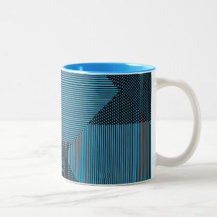 Krosschatch Op Art Två-Tonad Mugg