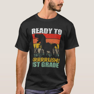 Krossning av 1:a Klass Back to school T Rex Dinosa Shirt