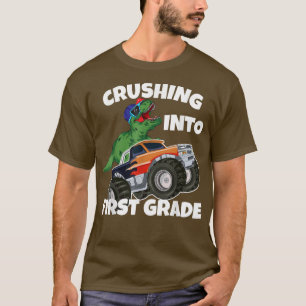 Krossning i första Klass-monster Lastbil Dinosaur T Shirt