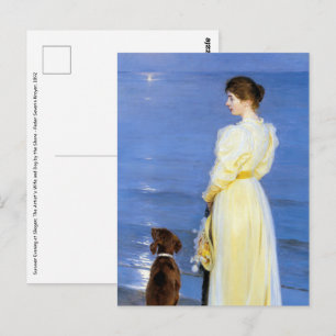 Kroyer - Artisternas fru och Hund av Shore Vykort