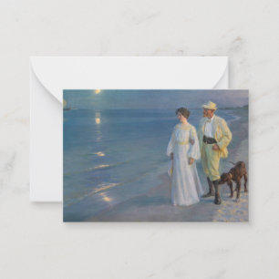 Kroyer - Konstnären och hans fru på Beach Anteckningskort