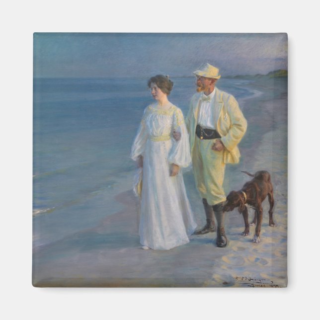 Kroyer - Konstnären och hans fru på Beach Magnet (Framsidan)