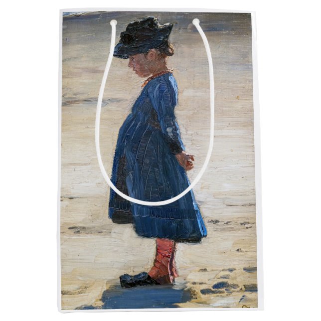 Kroyer - Little Girl står på Skagen Beach (Framsidan)