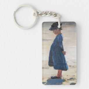 Kroyer - Little Girl står på Skagen Beach