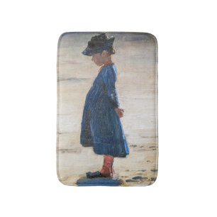 Kroyer - Little Girl står på Skagen Beach Badrumsmatta