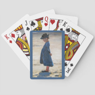 Kroyer - Little Girl står på Skagen Beach Casinokort