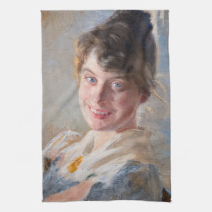 Kroyer - Porträtt i konstnärens fru Marie Kökshandduk