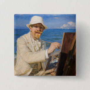 Kroyer - Self-Porträtt vid Skagen Beach Knapp