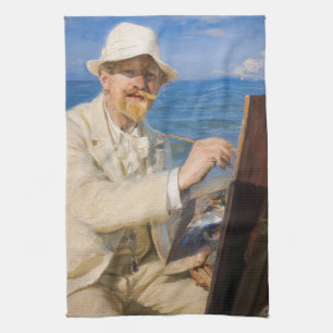Kroyer - Self-Porträtt vid Skagen Beach Kökshandduk
