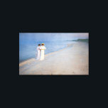 Kroyer - Sommar Evening på Skagen Beach Canvastryck<br><div class="desc">Sommarafton på Skagens södra strand med Anna Ancher och Marie Kroyer - Peder Severin Kroyer,  1893</div>