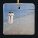 Kroyer - Sommar Evening på Skagen Beach Julgransprydnad Keramik<br><div class="desc">Sommarafton på Skagens södra strand med Anna Ancher och Marie Kroyer - Peder Severin Kroyer,  1893</div>