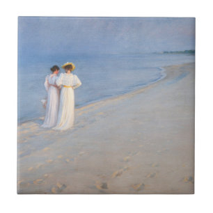 Kroyer - Sommar Evening på Skagen Beach Kakelplatta