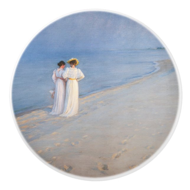 Kroyer - Sommar Evening på Skagen Beach Knopp (Framsidan)