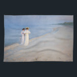 Kroyer - Sommar Evening på Skagen Beach Kökshandduk<br><div class="desc">Sommarafton på Skagens södra strand med Anna Ancher och Marie Kroyer - Peder Severin Kroyer,  1893</div>