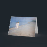 Kroyer - Sommar Evening på Skagen Beach Kort<br><div class="desc">Sommarafton på Skagens södra strand med Anna Ancher och Marie Kroyer - Peder Severin Kroyer,  1893</div>
