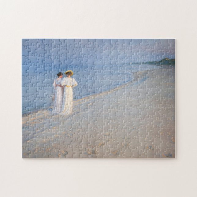 Kroyer - Sommar Evening på Skagen Beach Pussel (Horisontell)