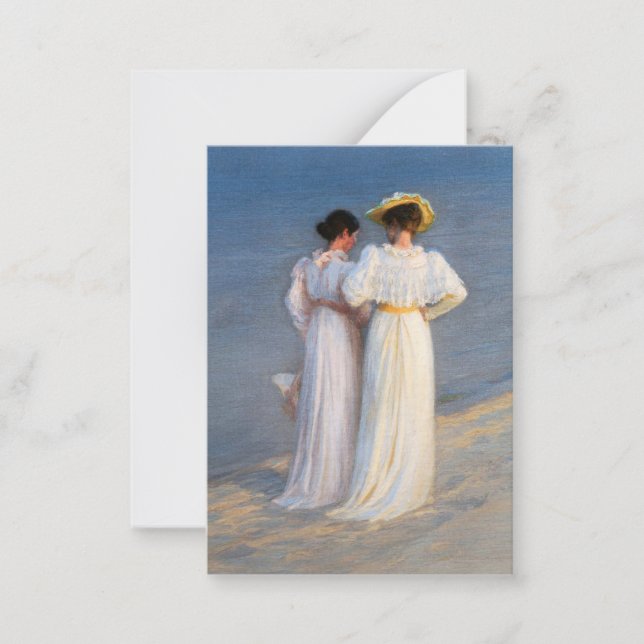 Kroyer - Sommarafton på Skagen Beach Closeup Anteckningskort (Framsida)