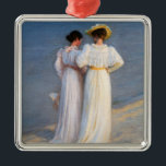 Kroyer - Sommarafton på Skagen Beach Closeup Julgransprydnad Metall<br><div class="desc">Sommarafton på Skagen Southern Beach,  Closeup on Anna Ancher and Marie Kroyer - Peder Severin Kroyer,  1893</div>