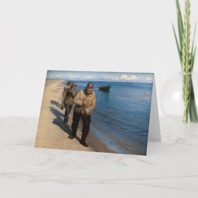 Kroyer - tre fiskare som plockar en båt kort (Framsida)