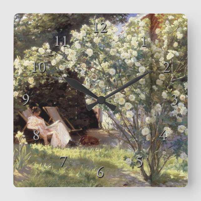 Kroyers Les ro Fyrkantig Klocka (Framsida)