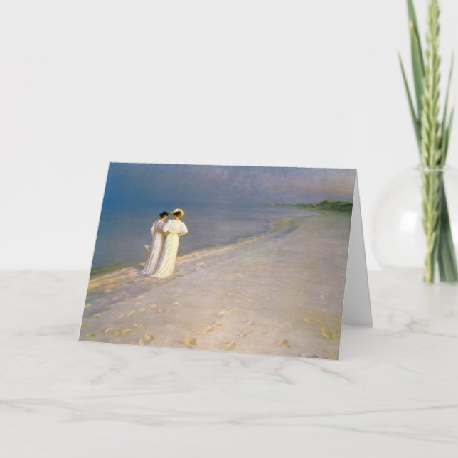 Kroyers mors dag för Skagen strand Kort (Framsida)