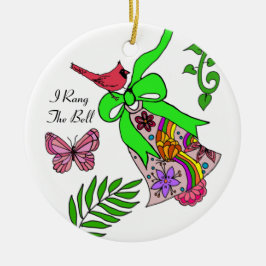 Krubbribbon av follikulärt lymfom julgransprydnad keramik