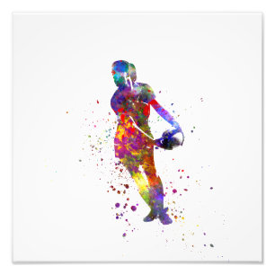 Krugby i vattenfärg fototryck