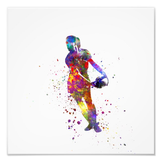 Krugby i vattenfärg fototryck (Framsidan)