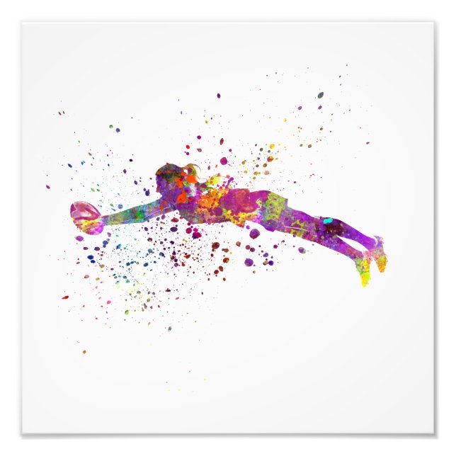 Krugby i vattenfärg fototryck (Framsidan)