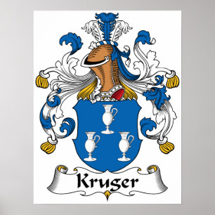 Kruger familjvapensköld poster